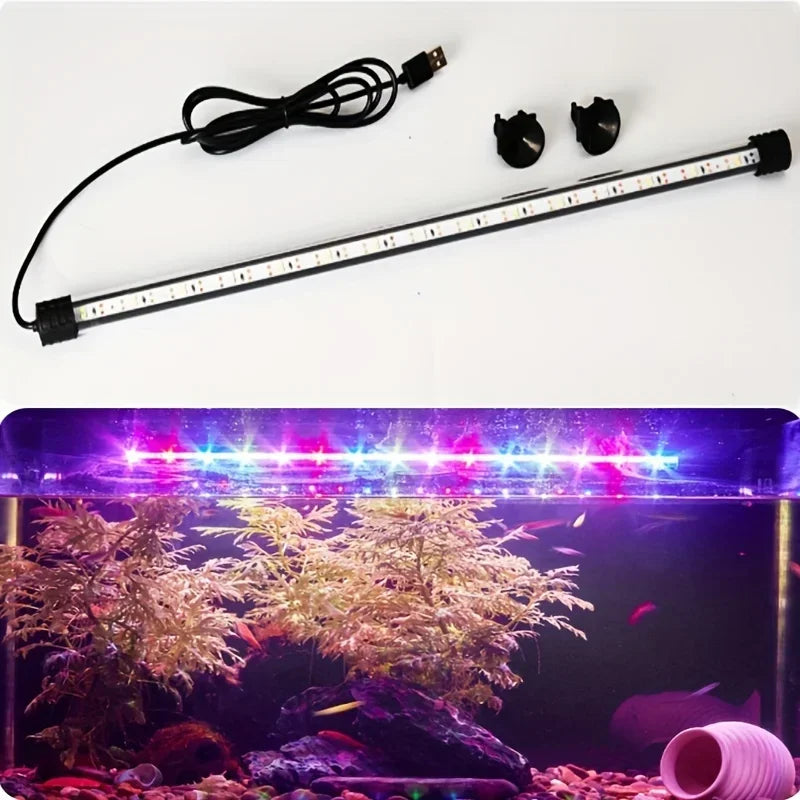 Multi-Color 17-47Cm Aquarium LED Lighting Submersible Mood Lamp USB Waterproof Fish Tank Decorative Plant Grow Light Accessories