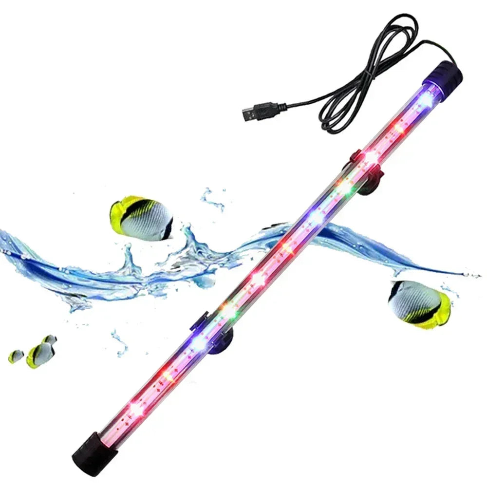 Multi-Color 17-47Cm Aquarium LED Lighting Submersible Mood Lamp USB Waterproof Fish Tank Decorative Plant Grow Light Accessories