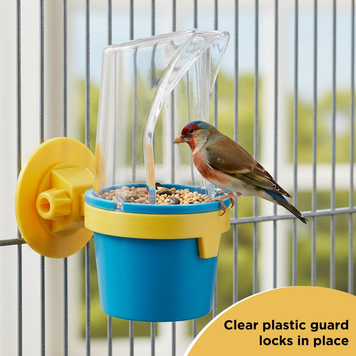 Pet Bird Cage Clean Cup Feeder & Water Cup Bird Accessory, Medium (Assorted Colors)