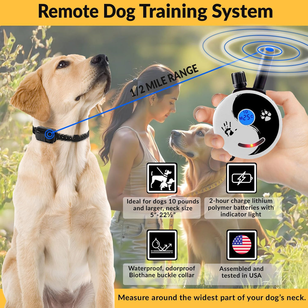 E-Collar Mini  ET-300 Remote Dog Training Collar, ZEN | 1/2 Mile Range, Waterproof & Rechargeable, 100 Levels + Vibration + Tone + Light, for 1 Dog Small to Medium